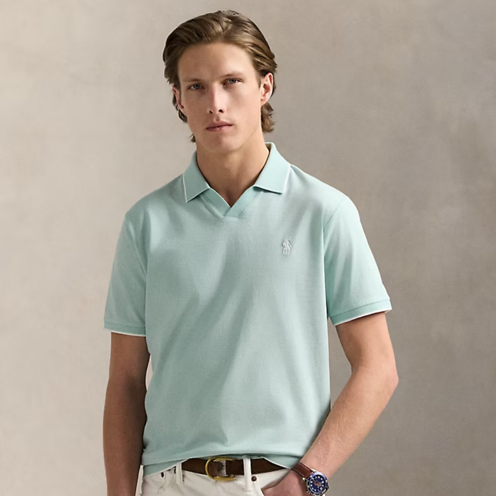 Polo en jacquard piqué