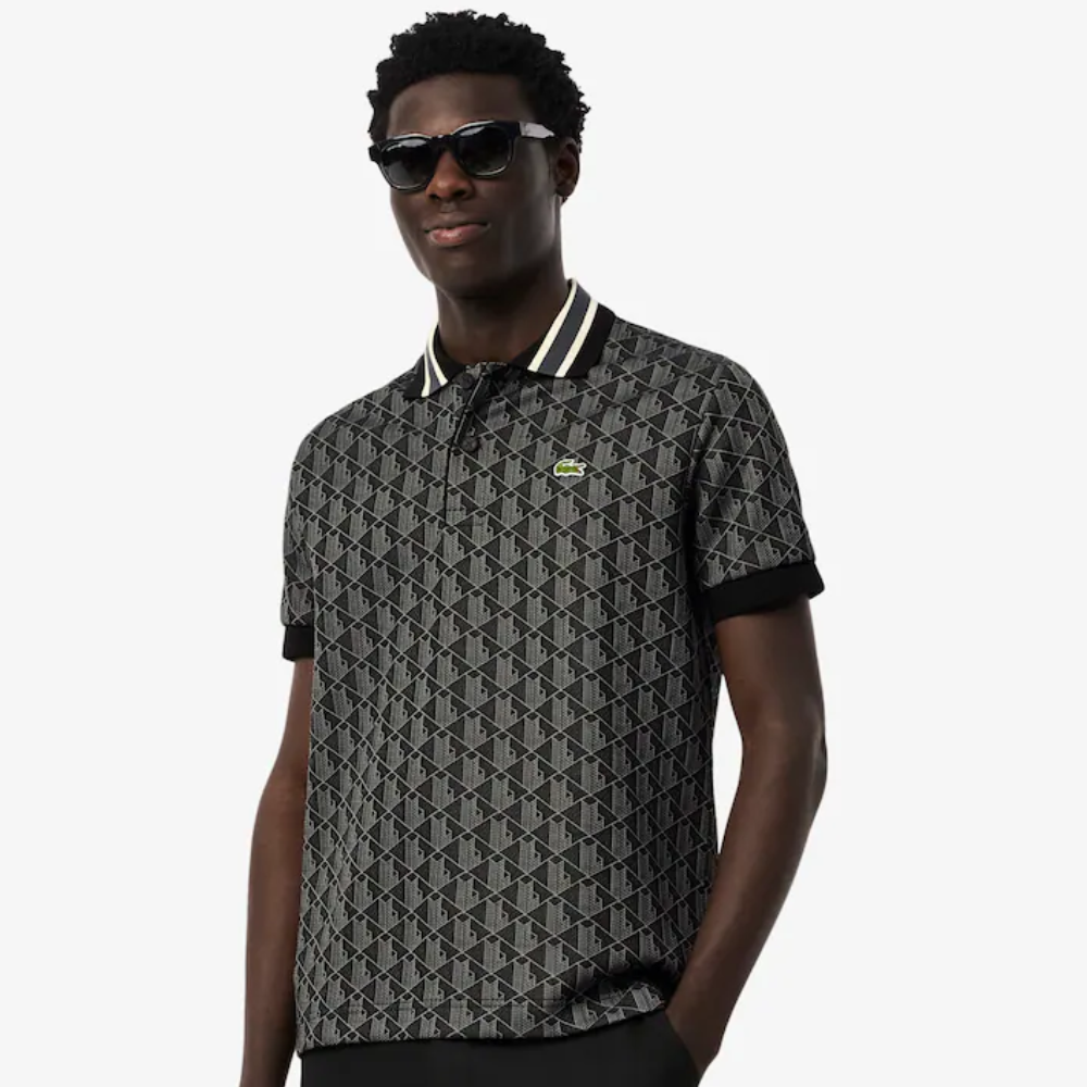 Classic Fit-Polohemd Lascote mit Monogramm aus Jacquard