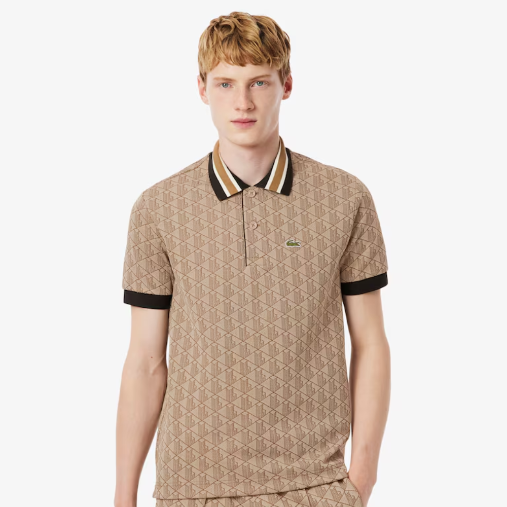 Classic Fit-Polohemd Lascote mit Monogramm aus Jacquard