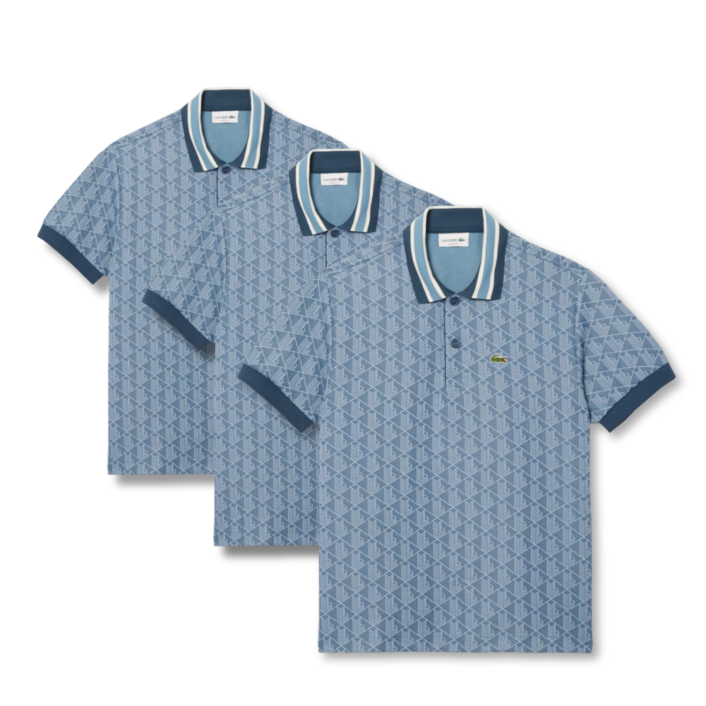 Classic Fit-Polohemd Lascote mit Monogramm aus Jacquard